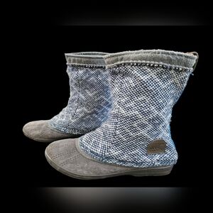 Sorel Tremblant Boots Blue Gray Size 8